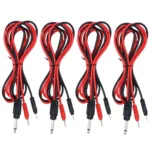 TENS electrode Wire TENS Physiotherapy Machine Red Black 4pc