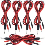 TENS electrode Wire TENS Physiotherapy Machine Red Black 6pc