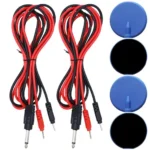 TENS Wire Round Non-Adhesive Pad Set Therapy Machine 2pc