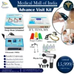 Advance Physiotherapy Visit Kit IFT, TENS, MS, Ultrasonic etc.