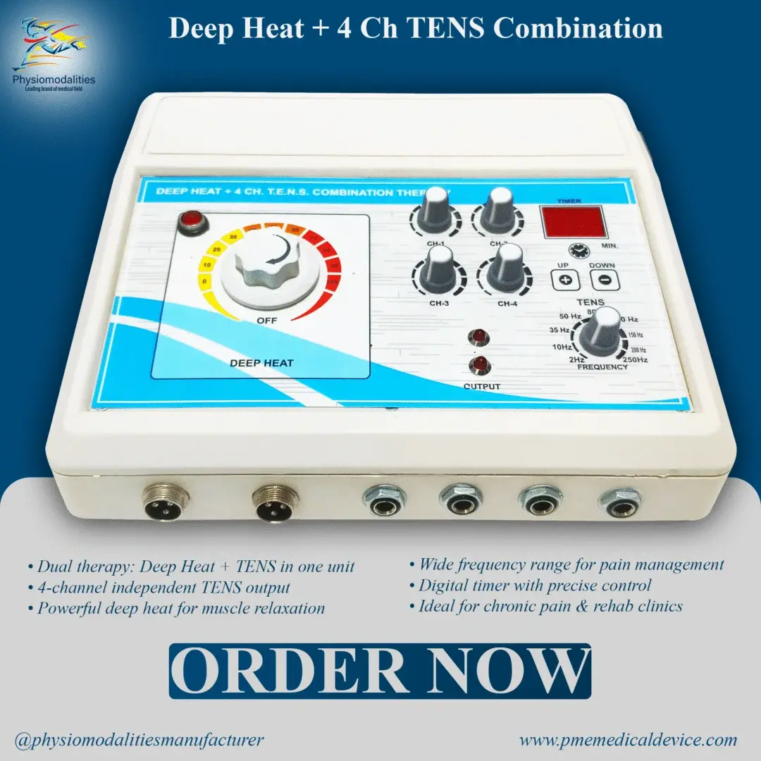 Deep Heat With 4 Ch TENS Combi Therapy Device