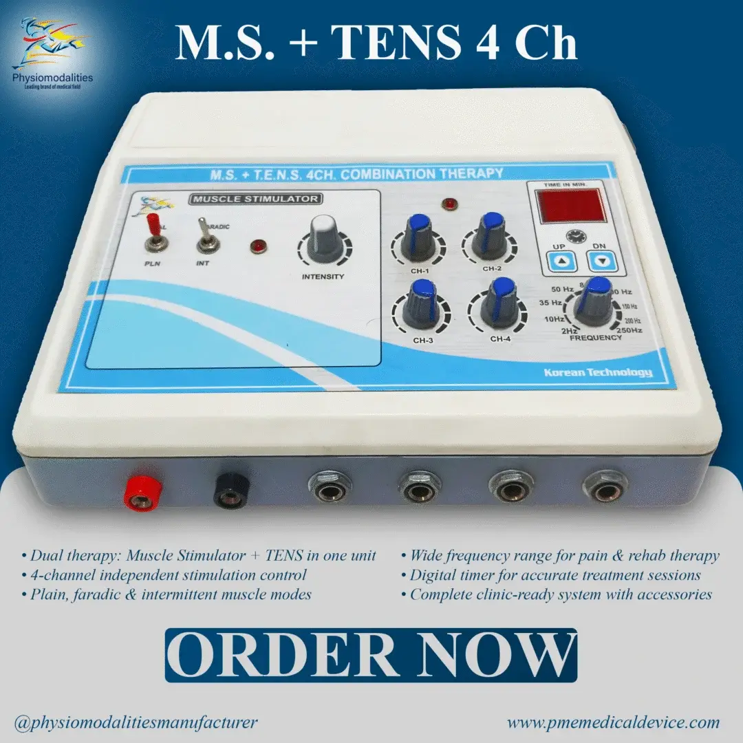 4 ch TENS With Muscle Stimulator Therapy Device