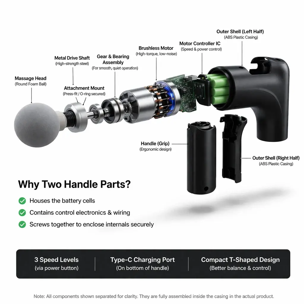 Physiotherapy Massage Gun – Deep Tissue Pain Relief Massager - Image 2