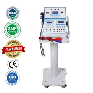 Physio Studio combination physiotherapy machine with laser therapy, ultrasonic therapy and electrotherapy on mobile stand