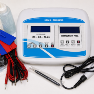 4 in 1 LCD Combo Physiotherapy Machine with IFT, MS, TENS and Ultrasonic 1 MHz Therapy by PHYSIOMODALITIES ENTERPRISES