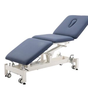 High-Low 3 Section Physiotherapy Treatment Table by PHYSIOMODALITIES ENTERPRISES for physiotherapy, rehabilitation, and chiropractic treatment