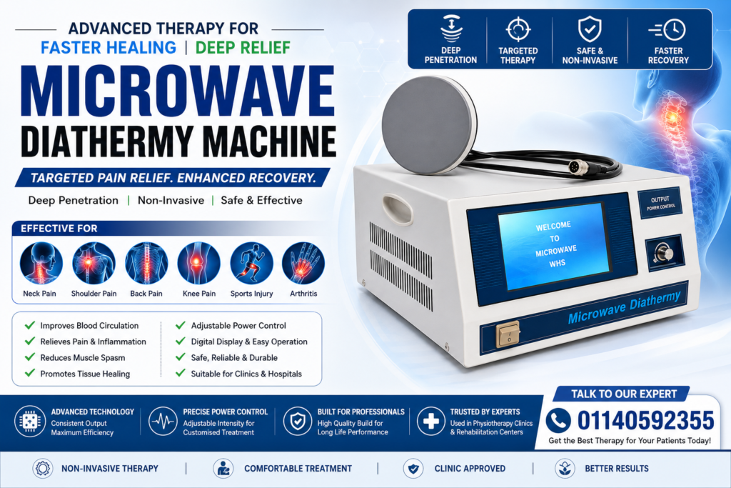 Advanced Physiotherapy Deep Heat Therapy Equipment for Pain Relief, Muscle Relaxation and Rehabilitation