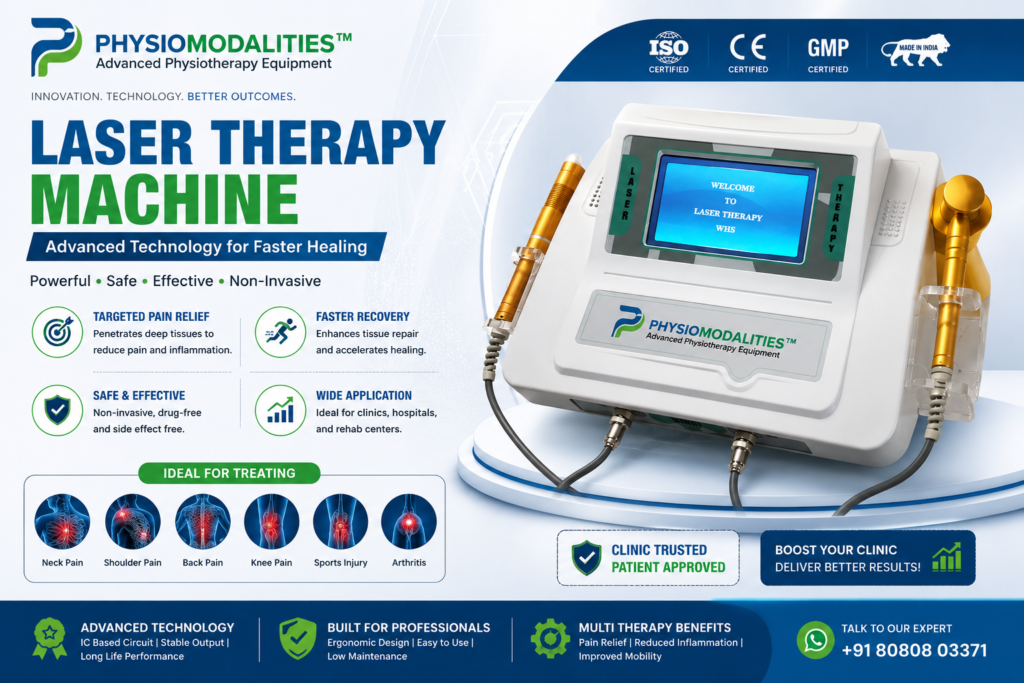 Professional Laser Therapy Handpiece for Pain Relief and Physiotherapy Treatment