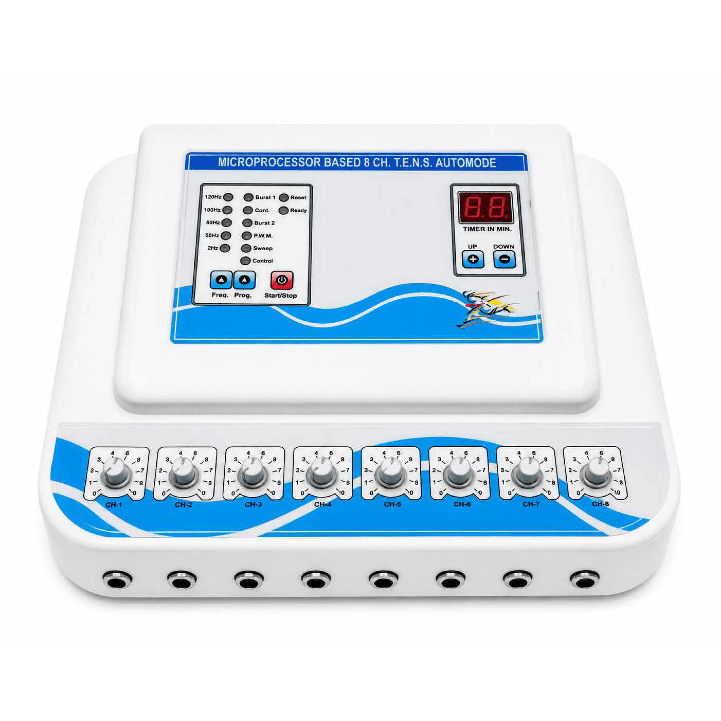 8 Channel Tens therapy Machine 8 Channel TENS Therapy Machine by PHYSIOMODALITIES ENTERPRISES for professional physiotherapy and rehabilitation