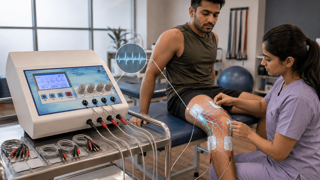 LCD 4-Channel TENS Physiotherapy Machine