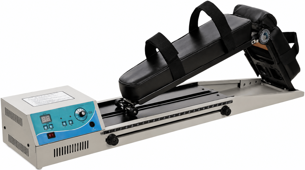 CPM Continuous Passive Motion Machine CPM Continuous Passive Motion Machine for knee rehabilitation with adjustable leg support, range of motion control and padded limb positioning.