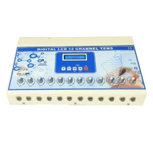 Digital LCD 12 Channel TENS Physiotherapy Machine with independent intensity controls and multiple output channels
