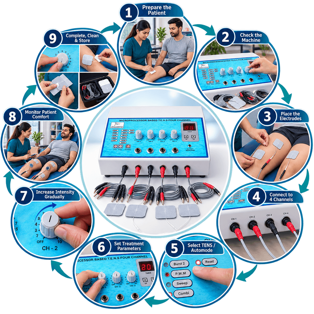 Automode 4 Channel TENS Physiotherapy Machine Automode 4 Channel TENS Physiotherapy Machine