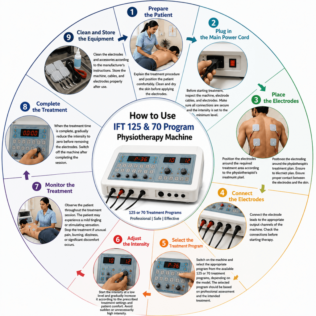 IFT 125 & 70 Program Physiotherapy Machine how to use