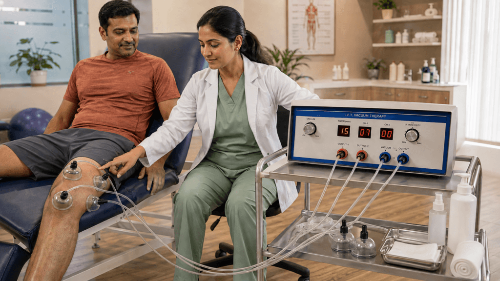 IFT Vacuum Physiotherapy Machine IFT Vacuum Physiotherapy Machine – Knee Treatment