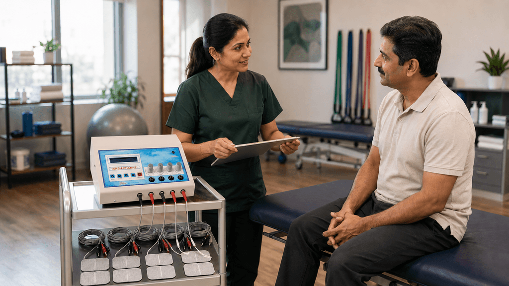 LCD 4-Channel TENS Physiotherapy Machine