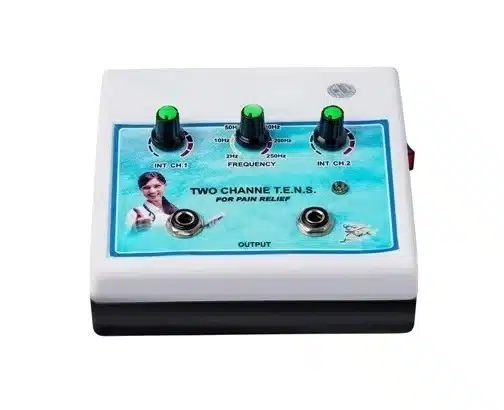 Two Channel TENS Physiotherapy Machine for Pain Relief with Intensity and Frequency Controls