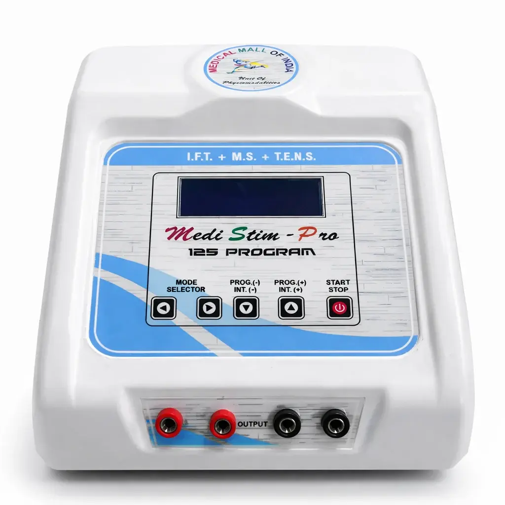 Medi Stim Pro IFT 125 Program Therapy Unit Medi Stim Pro 125 Program IFT MS TENS Physiotherapy Machine with digital display and four output ports