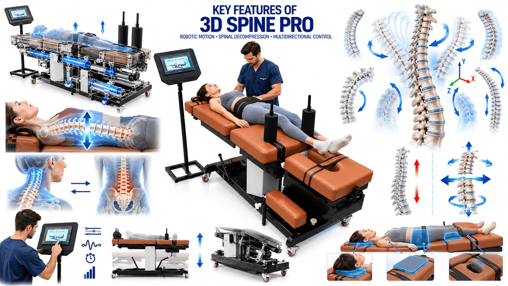 3D Spine Pro Decompression Therapy Machine 3D Spine Pro Robotic Spinal Decompression Therapy Machine with Multidirectional Spine Movement and Digital Control