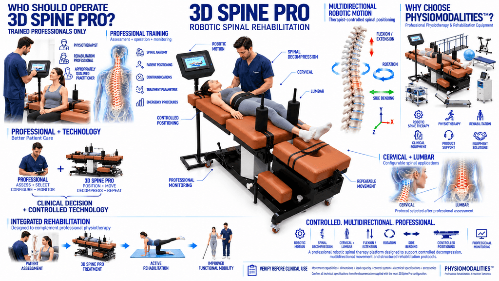 3D Spine Pro Decompression Therapy Machine 3D Spine Pro Robotic Spinal Rehabilitation and Decompression Therapy Machine with Multidirectional Motion for Cervical and Lumbar Applications