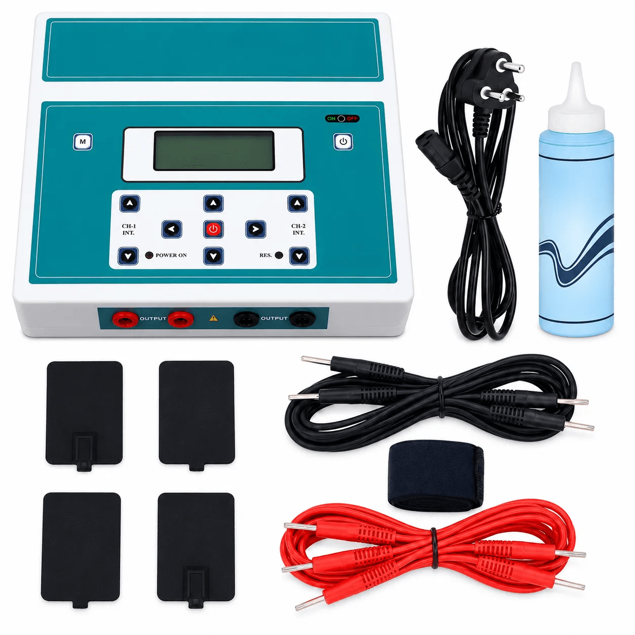 4-in-1 Electrotherapy Combo Machine 4-in-1 Electrotherapy Combo Machine with IFT, TENS, Muscle Stimulation and Ultrasonic Therapy