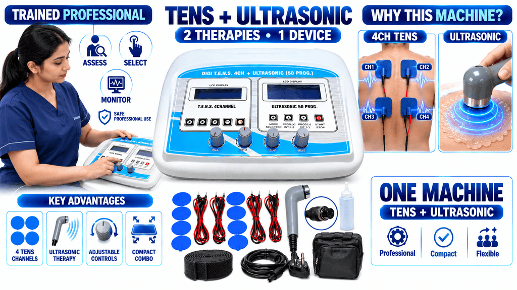 4CH TENS + US Combo Machine 4CH TENS + US Combo Machine