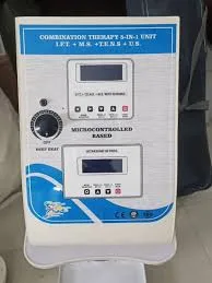 6-in-1 physiotherapy combination machine with IFT, TENS, muscle stimulation, ultrasonic, heat and electrotherapy functions