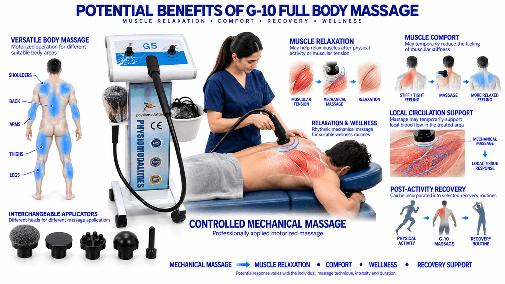 G-10 Full Body Massager Machine for Muscle Relaxation, Comfort, Circulation Support and Recovery