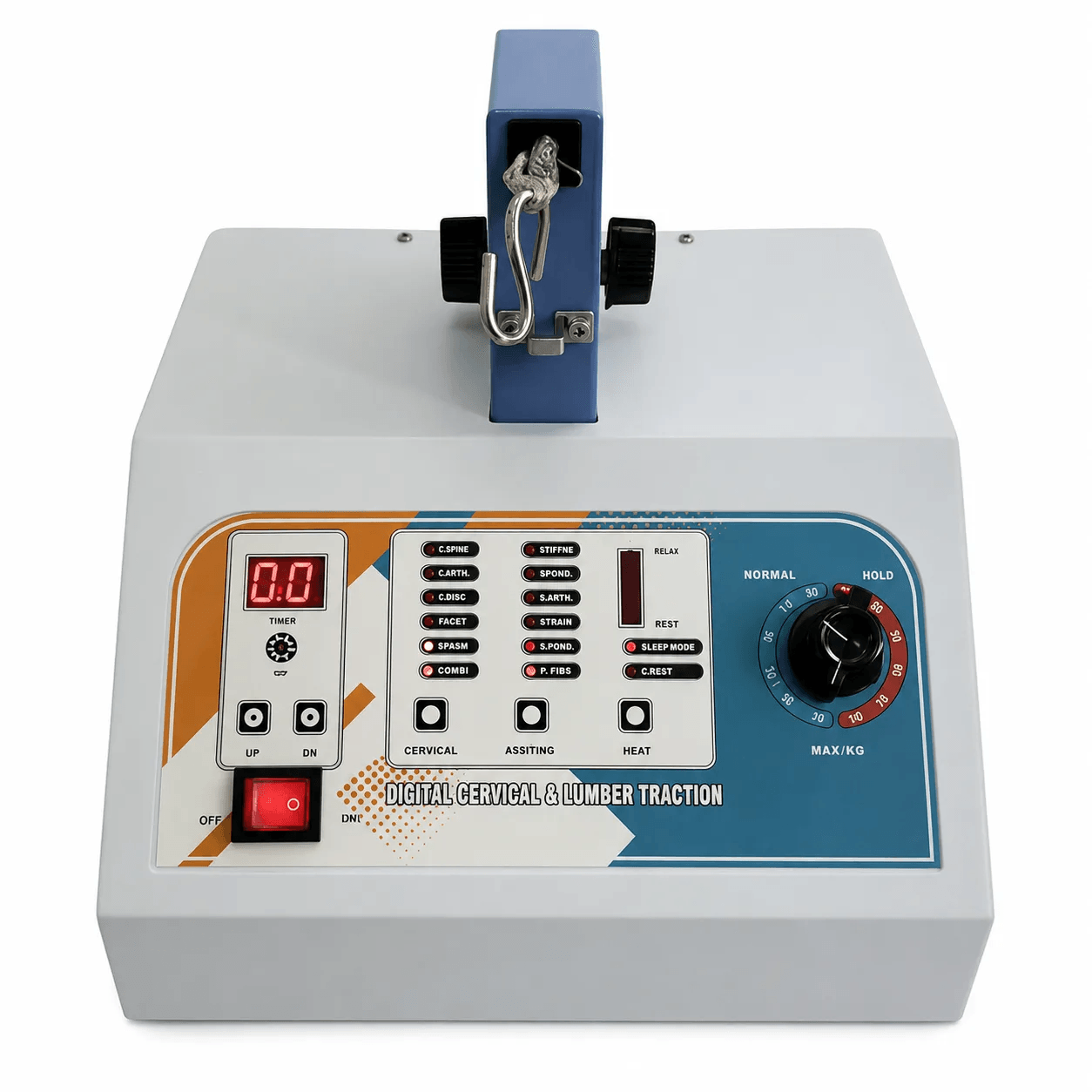 Digital Cervical and Lumbar Traction Physiotherapy Machine with programmable treatment modes and adjustable traction force