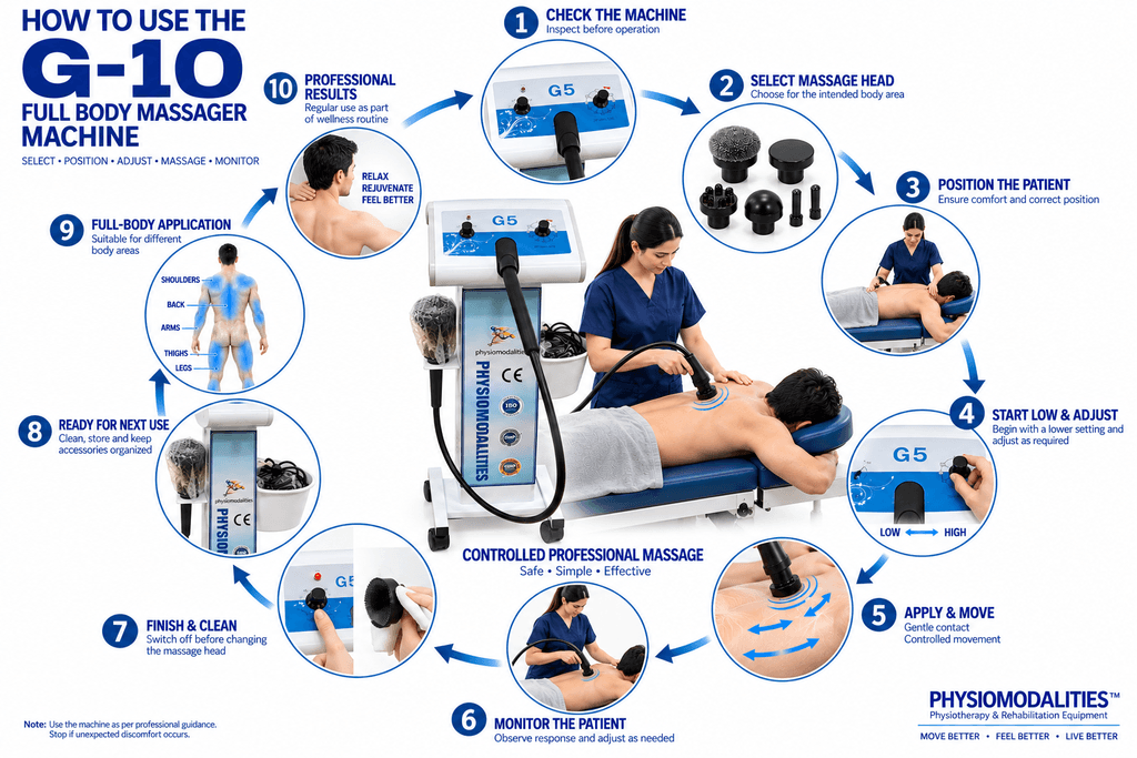 How to Use G-10 Full Body Massager Machine – Step-by-Step Professional Massage Guide