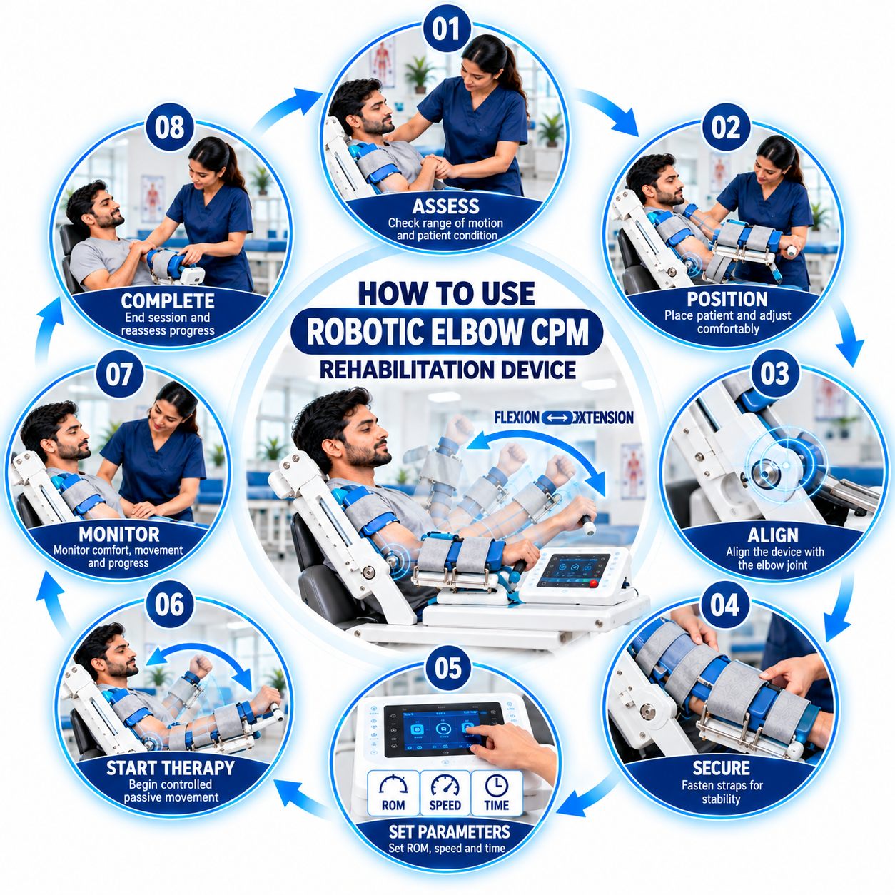 How to Use Robotic Elbow CPM Machine for Controlled Passive Motion and Elbow Rehabilitation