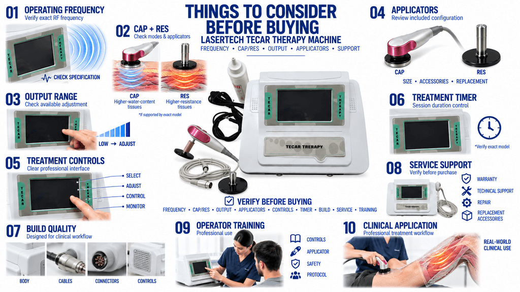 Things to Consider Before Buying Lasertech TECAR Therapy Machine with CAP and RES Applicators