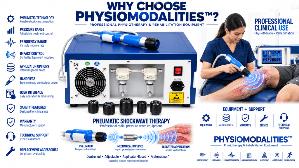 Why Choose PHYSIOMODALITIES Pneumatic Shockwave Therapy Machine for Professional Physiotherapy and Rehabilitation