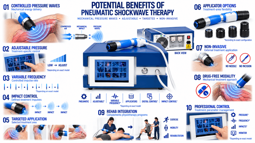 Potential Benefits of Pneumatic Shockwave Therapy Machine with Adjustable Pressure and Radial Applicator