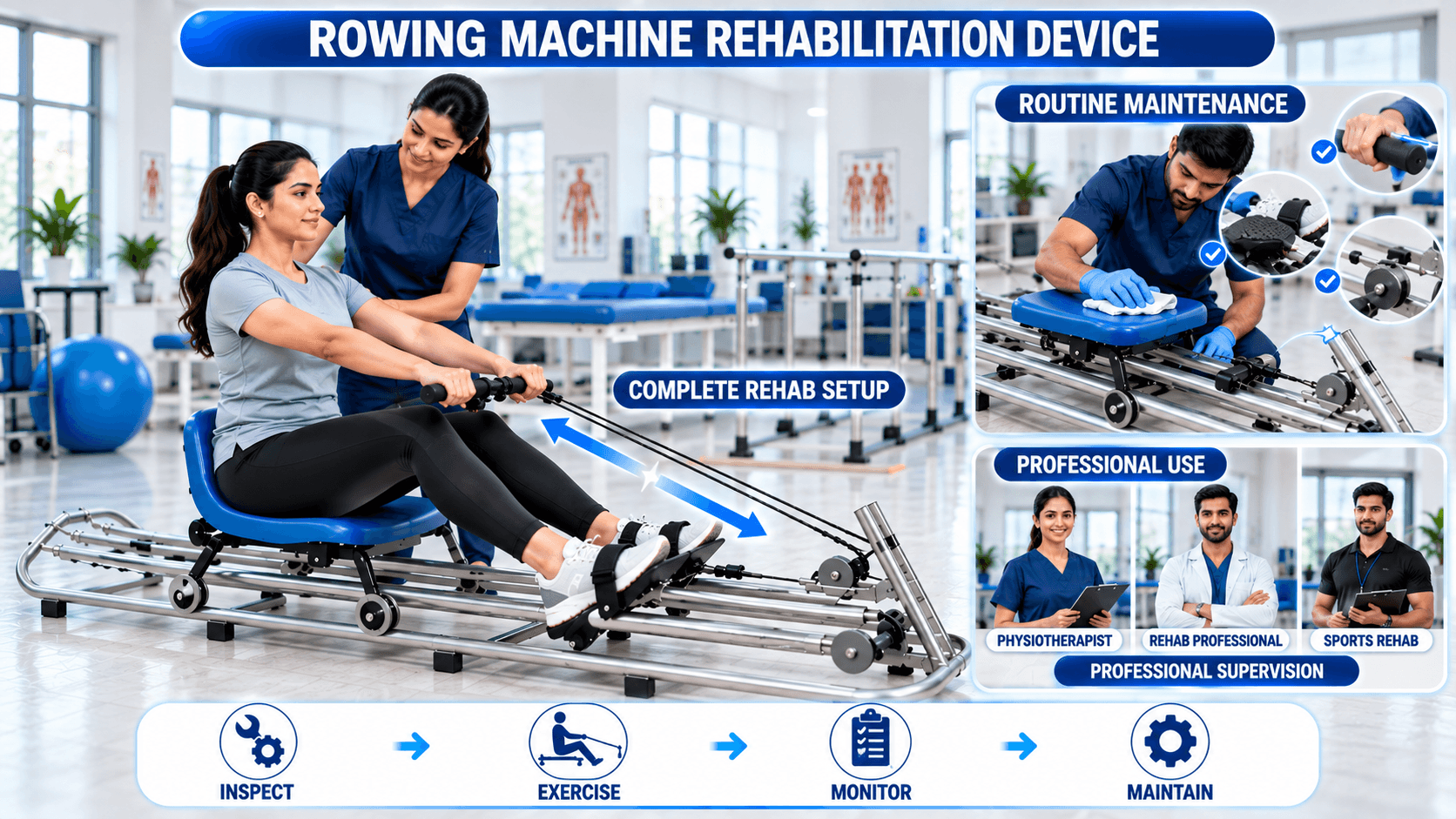 Rowing Machine Rehabilitation Device Rowing Machine Rehabilitation Device