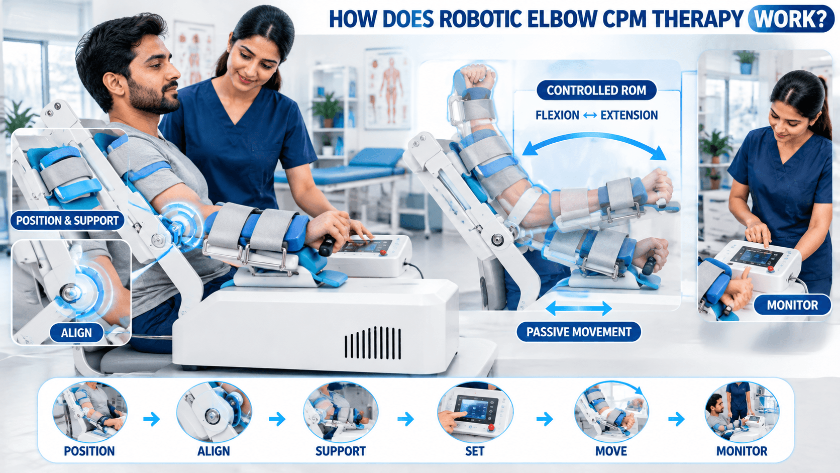 Robotic Elbow CPM Rehabilitation Machine