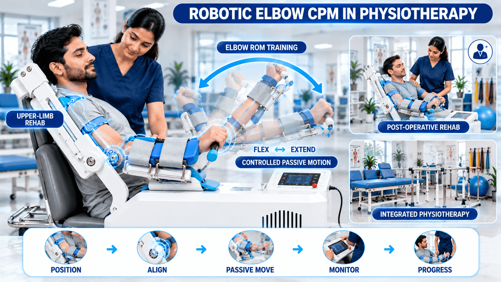 Robotic Elbow CPM Rehabilitation Machine
