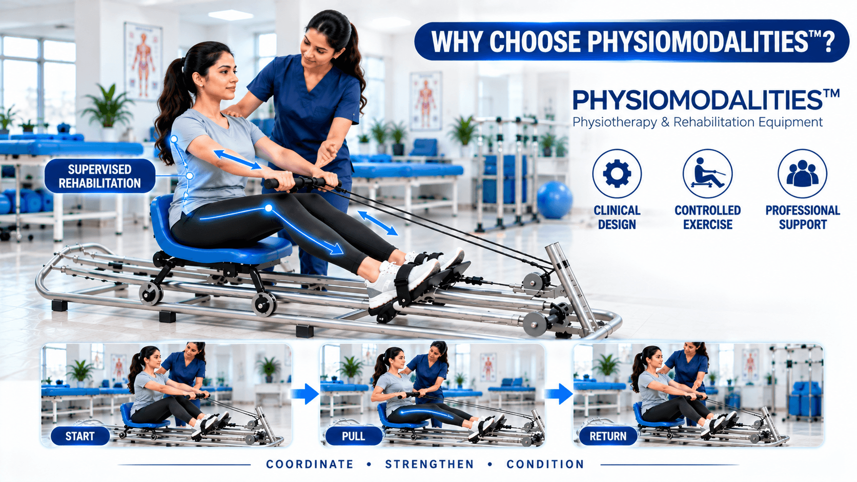 Rowing Machine Rehabilitation Device Rowing Machine Rehabilitation Device
