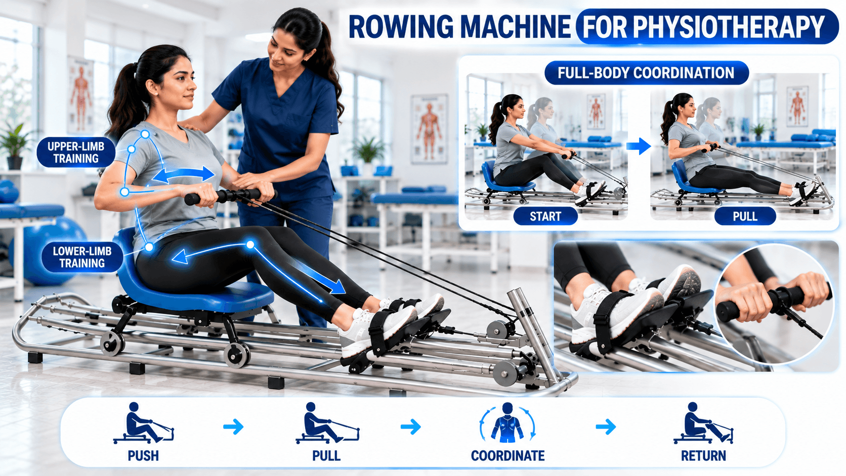 Rowing Machine Rehabilitation Device Rowing Machine Rehabilitation Device