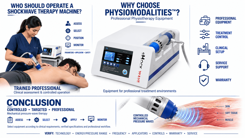 Shockwave Therapy Machine for Professional Physiotherapy with Controlled Mechanical Pressure Waves