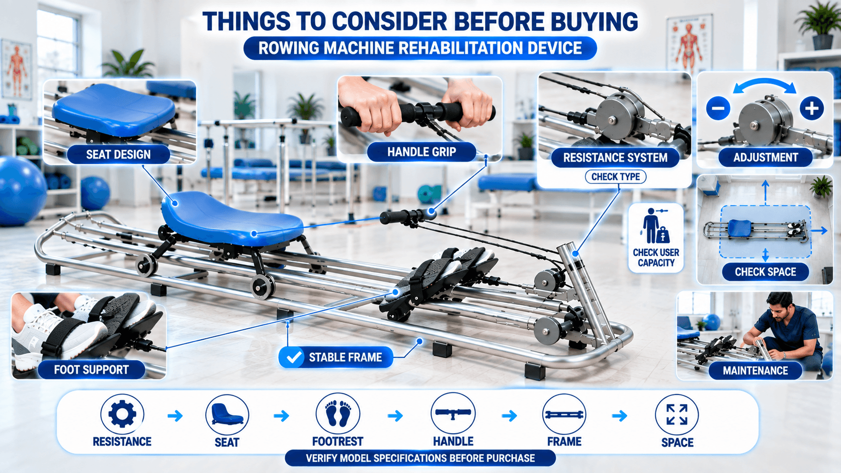 Rowing Machine Rehabilitation Device Rowing Machine Rehabilitation Device