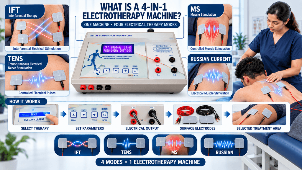 What Is a 4-in-1 Electrotherapy Machine? – IFT, TENS, MS & Russian Current