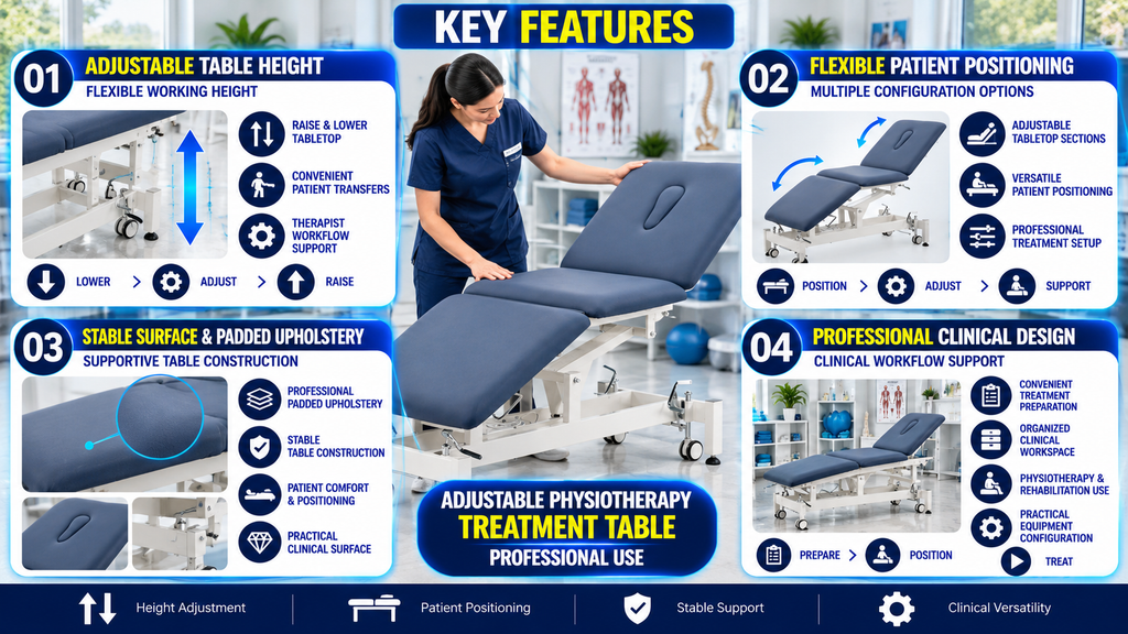 Adjustable Physiotherapy Treatment Table
