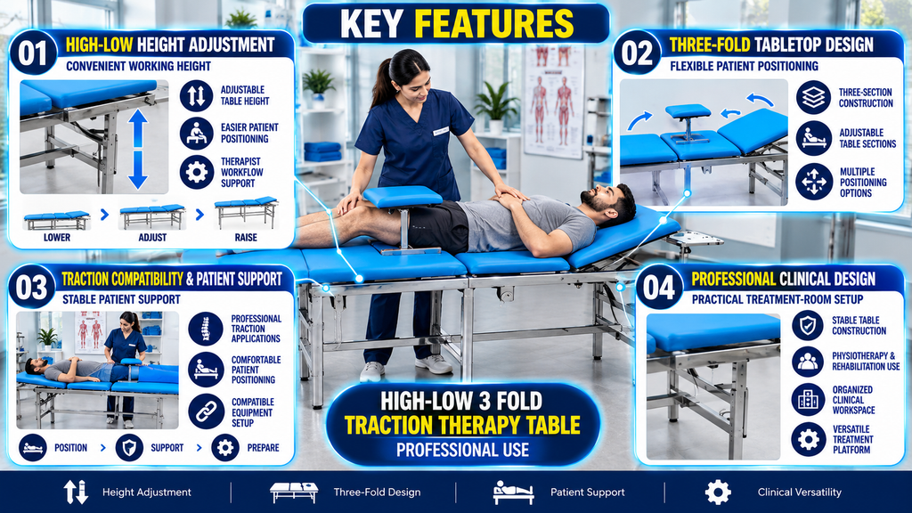High-Low 3 Fold Traction Therapy Table High-Low 3 Fold Traction Therapy Table