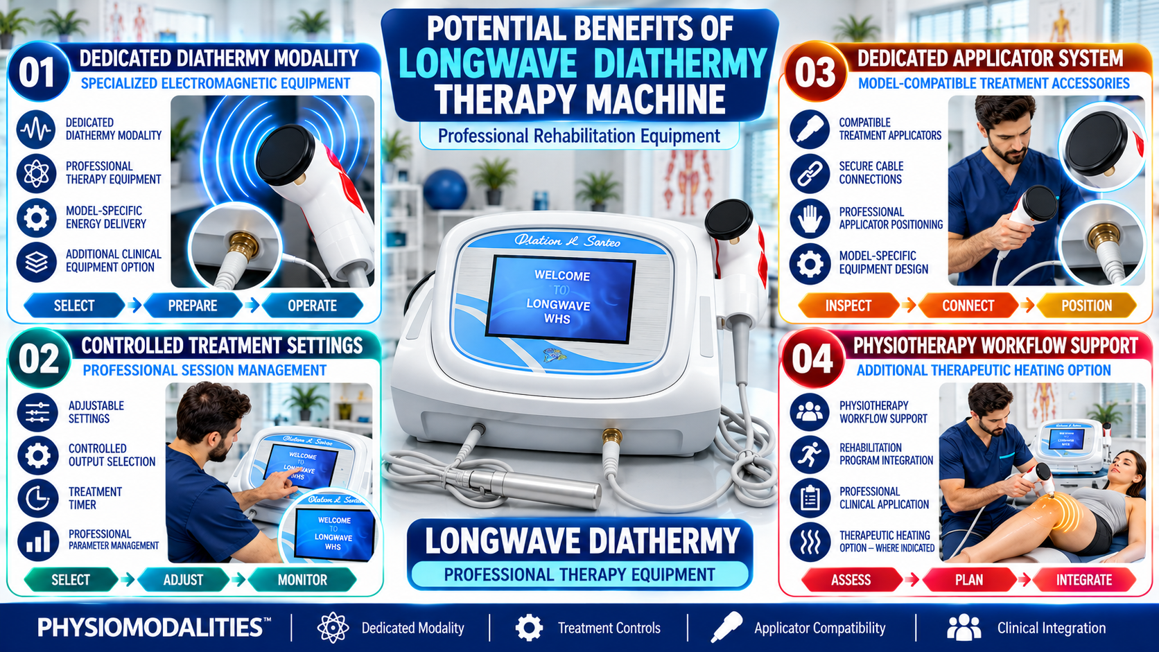Longwave Diathermy Therapy Machine Potential Benefits of Longwave Diathermy Therapy Machine with Digital Controls and Dedicated Applicators for Professional Physiotherapy and Rehabilitation
