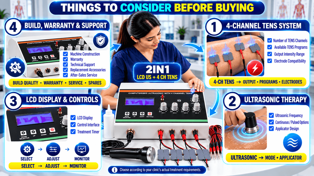 2-in-1 LCD TENS + Ultrasonic Therapy Machine 2-in-1 LCD TENS + Ultrasonic Therapy Machine